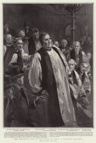Het Onderwijswetsvoorstel in het Hogerhuis, een Pathetisch Incident door Sydney Prior Hall