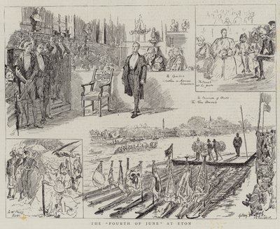 De Vierde Juni in Eton door Sydney Prior Hall
