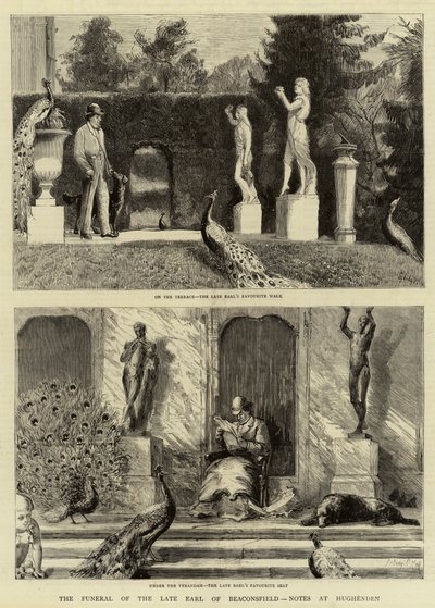 De begrafenis van wijlen graaf van Beaconsfield, notities in Hughenden door Sydney Prior Hall