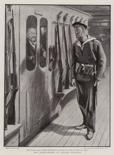 De Thuiskomst van Kapitein Dreyfus door Sydney Prior Hall