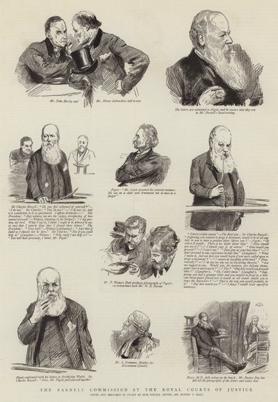 De Parnell Commissie bij de Koninklijke Hoven van Justitie door Sydney Prior Hall