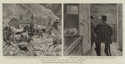 De Prins van Wales in Noorwegen door Sydney Prior Hall