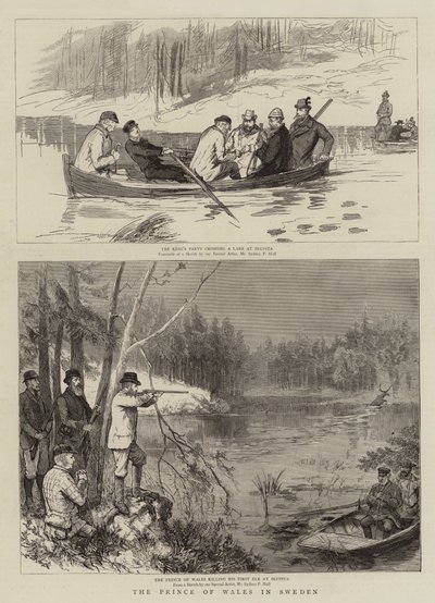 De Prins van Wales in Zweden door Sydney Prior Hall