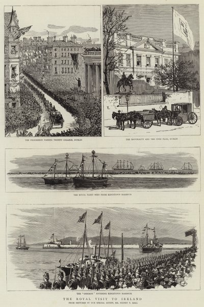 Het Koninklijk Bezoek aan Ierland door Sydney Prior Hall