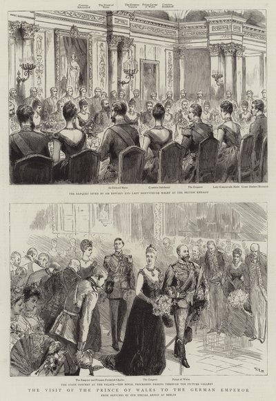 Het bezoek van de Prins van Wales aan de Duitse keizer door Sydney Prior Hall