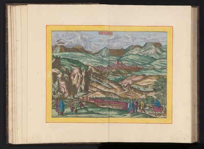 Gezicht op Alhama de Granada door Symon Novelanus (possibly)
