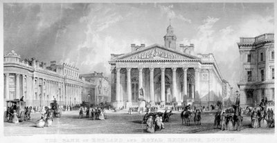 Royal Exchange, City of London, ca. 1850 door TA Prior