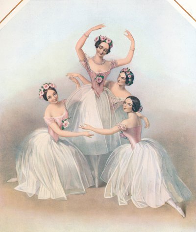 De beroemde Pas De Quatre: gecomponeerd door Jules Perrot, c1850 door TH Maguire