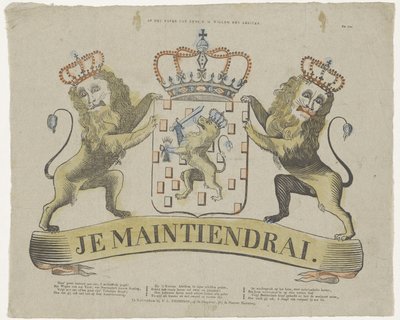 Op het wapen van zyne K. M. Willem den Eersten door T.L. Thompson