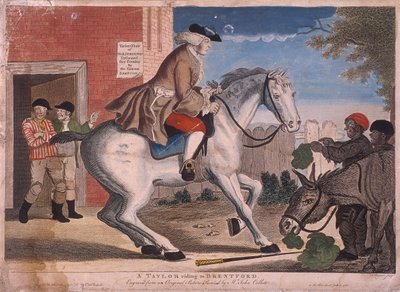 Een kleermaker rijdt naar Brentford, 1786 door TS Stayner