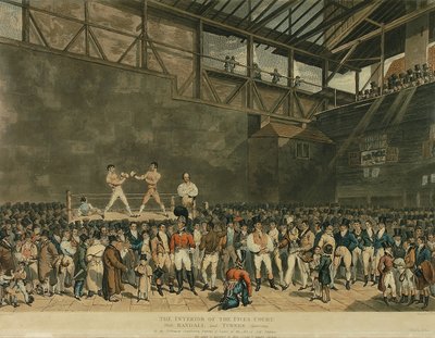 Het interieur van de Fives Court, gegraveerd door Charles Turner door T. (after) Blake