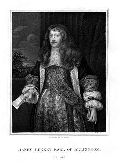 Henry Bennet, 1e Graaf van Arlington, Engelse staatsman, 1828 door T. A. Dean