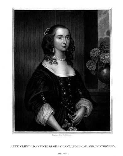 Lady Anne Clifford, Gravin van Dorset, Pembroke en Montgomery, 1825 door T. A. Dean