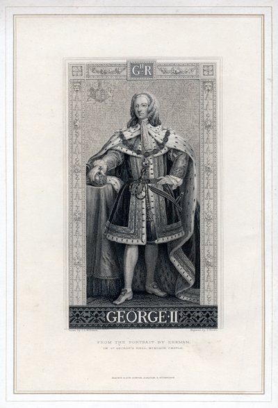 George II van Groot-Brittannië door T. Brown