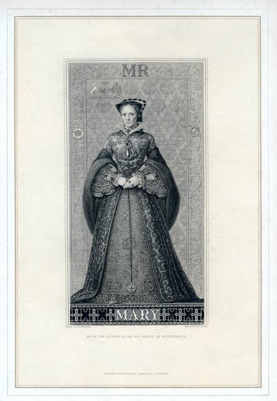 Koningin Mary I van Engeland, 19e eeuw door T. Brown