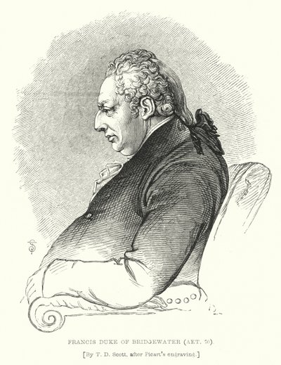Francis, hertog van Bridgewater, Aet 70 (gravure) door T. D. (after) Scott