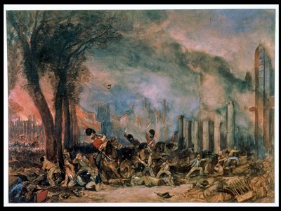 Aanval van de 3e Dragoon Guards in Queen Square, Bristol, maandag 31 oktober 1831 door T. L. and Muller William J. Rowbotham