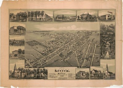 Uitzicht op Lititz en Warwick, Lancaster County, Pa.: 1887 door T. M. Fowler