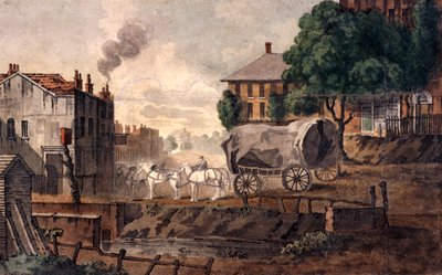 Kentish Town, Londen, 1817 door T Nugent