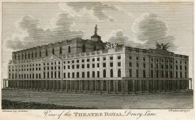 Uitzicht op het Theatre Royal, Drury Lane, Londen door T. Prattent