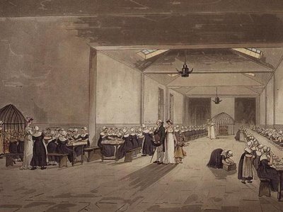 Eetzaal, Asylum, uit Ackermann