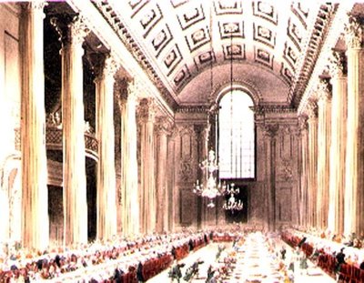 De Egyptische Hal, Mansion House, uit Ackermann