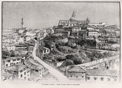 Algemeen uitzicht op Siena (Italië) door T Taylor