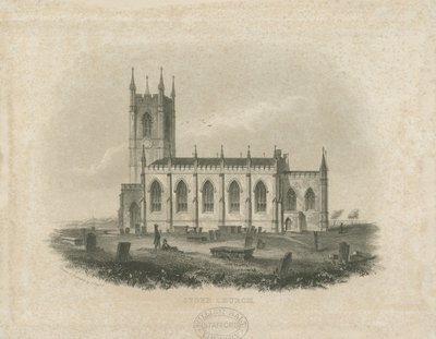 Stoke-upon-Trent Kerk [Nieuw]: staalgravure (vignet), nd [?midden 19e eeuw] door T Taylor
