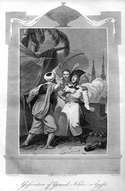 De moord op generaal Kléber in Egypte, 1816 door T. Wallis