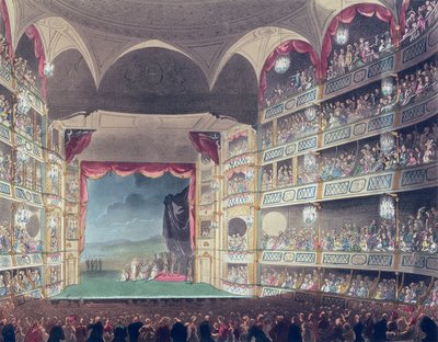 Interieur van Drury Lane Theater door T. and Pugin A.C. Rowlandson