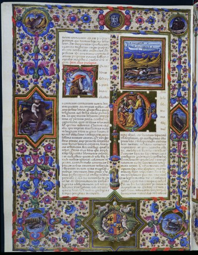 Incipit van Parabel van Salomo, uit eerste deel van Bijbel van Borso d