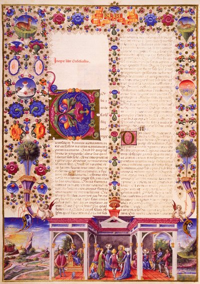 Het Boek Prediker, uit Deel I van de Bijbel van Borso d