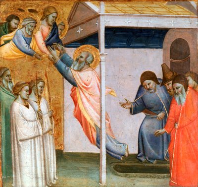 Scène uit het leven van St. Johannes, ca. 1320-1366 door Taddeo Gaddi