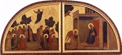 De Hemelvaart en de Aankondiging, lunet door Taddeo Gaddi