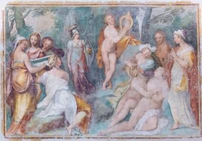 Parnassus door Taddeo Zuccari
