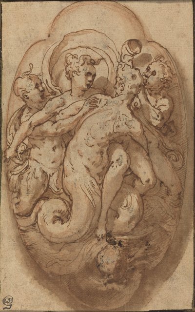 Mythologische Figuren door Taddeo Zuccaro