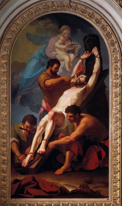 De martelaar van de apostel Sint Barthelemy door Taddeusz (1727 1793) Kuntze