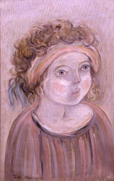 Portret van een Kind door Tadeusz Makowski