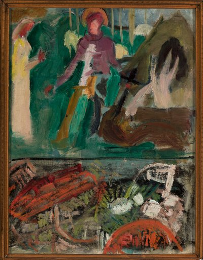 Schets voor het schilderij "Sint-Joris doorboort de draak" door Tadeusz Makowski