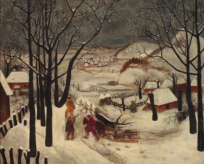 Winter door Tadeusz Makowski