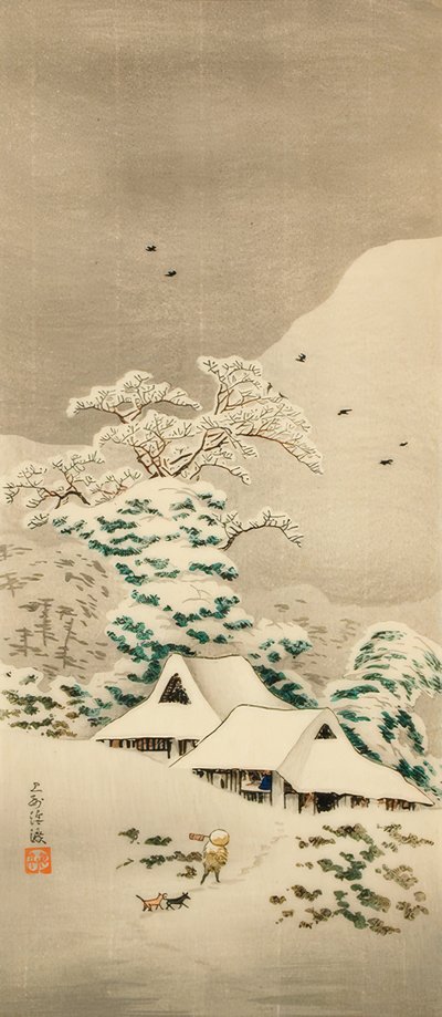 Sawatari in de sneeuw door Takahashi Hiroaki