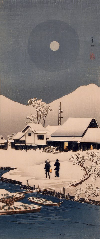 Sneeuw bij Nipponmatsu door Takahashi Hiroaki