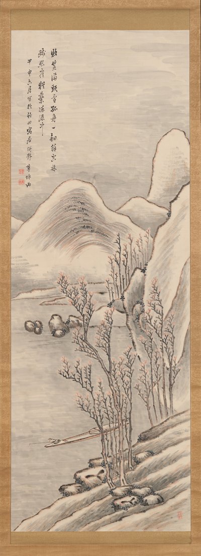 Sneeuwlandschap, 1824 door Takahashi Sohei