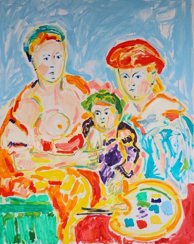 Kleurrijk familieportret door Tamara Jare