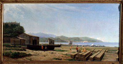 Uitzicht op de baai van La Spezia, Italië door Tammar Luxuro