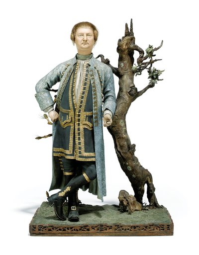 Geverfde kleifiguur traditioneel geïdentificeerd als David Garrick, ca. 1770 door Tan Che Qua Tan Che Qua