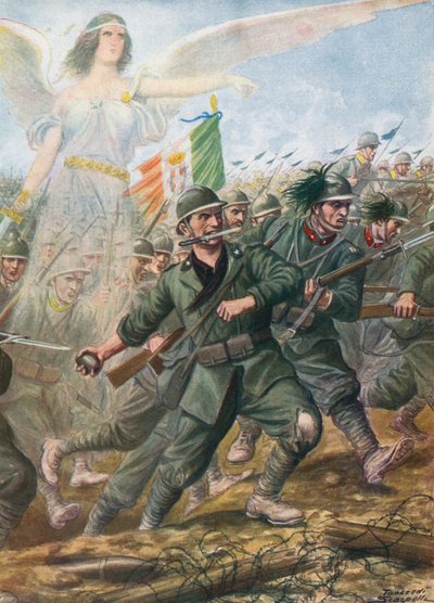 Slag aan de Piave-rivier, 1918 door Tancredi Scarpelli