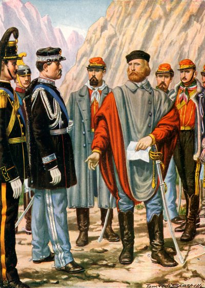 Garibaldi wordt gevraagd de campagne in Trentino te stoppen. Hij antwoordt: Ik gehoorzaam door Tancredi Scarpelli