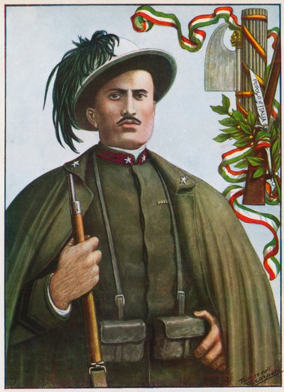 Infanteriesoldaat Benito Mussolini door Tancredi Scarpelli