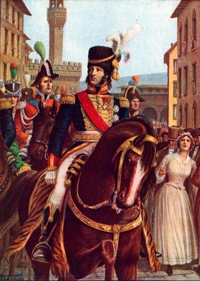 Joachim Murat betreedt Florence, 19 januari 1801 door Tancredi Scarpelli